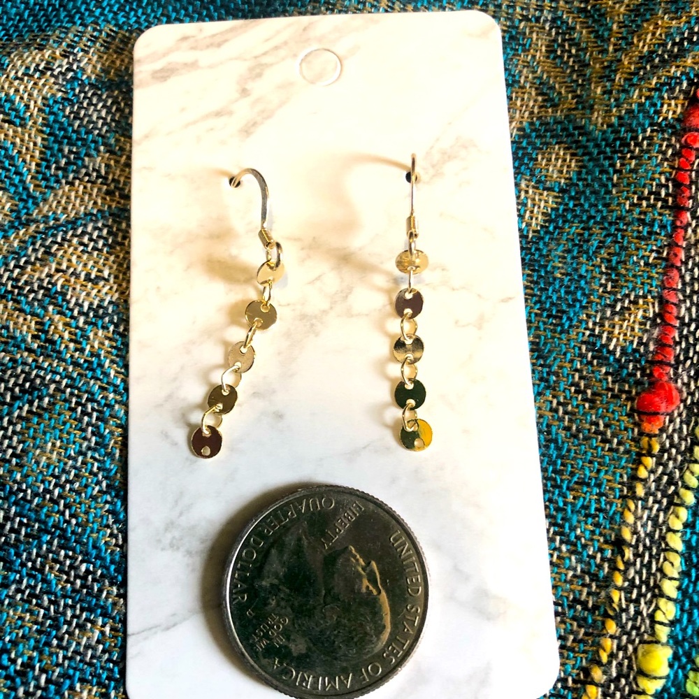 Dainty gold dangle earrings
